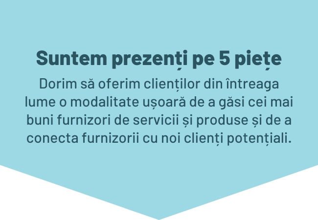 Suntm prezenti pe 5 piete