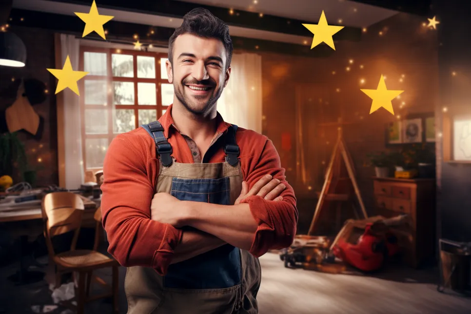 Recenziile bune sunt cheia succesului dumneavoastră Meseriaș mulțumit de o recenzie de cinci stele pe Necesit.ro.