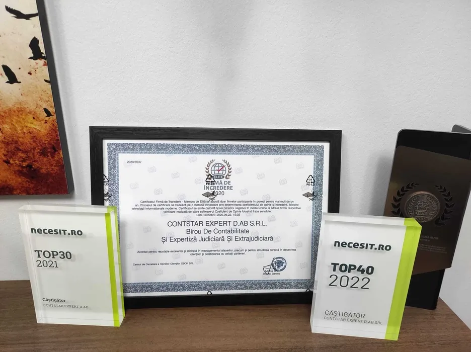 Contstar expert Premiul Top40 de la Necesit.ro pentru Contstar Expert D. AB