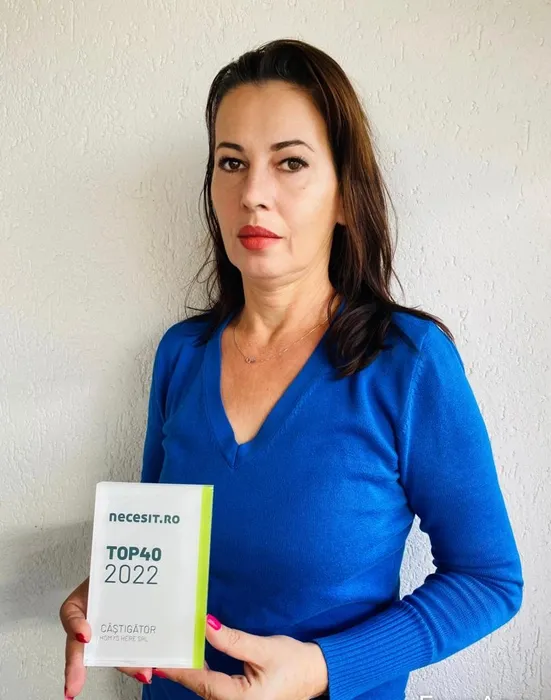 Gabriela răduț, homyshere Gabriela Răduț de la compania de hidroizolație Homys-Here cu premiul Top 40 de la necesit.ro