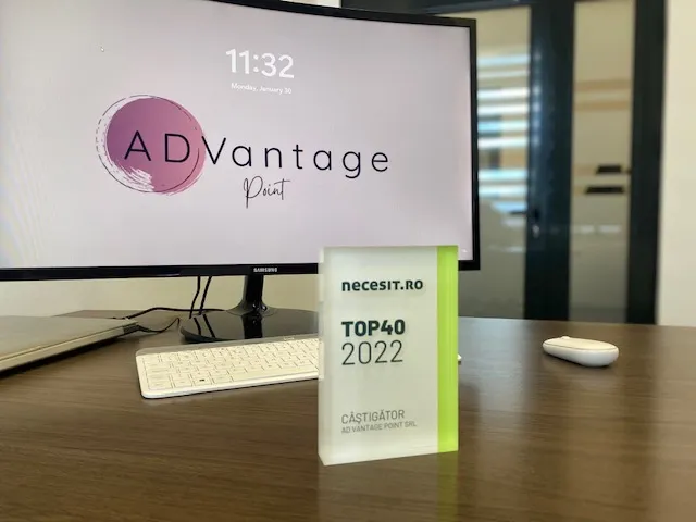 Ad vantage point Premiul Top 40 de la Necesit.ro pentru firma Ad Vantage Point.