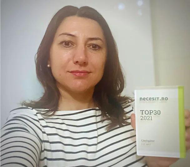 Andra de vulder, luc mat Andra De Vulder de la Luc Mat Cleaning & Construction din Bacău cu premiul Necesit.ro Top 30.
