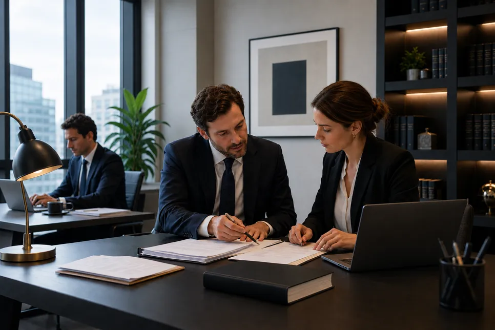 Consultație avocat și client